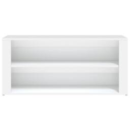 Berkfield Home Shoe Rack White 100x35x45 cm Engineered Wood - Size: 100 x 35 x 45 cm - thumbnail 5