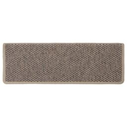 Berkfield Home Stair Mats Self-adhesive Sisal-Look 15 pcs 65x21x4 cm Dark Beige - Size: Medium - thumbnail 6