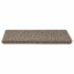Berkfield Home Stair Mats Self-adhesive Sisal-Look 15 pcs 65x21x4 cm Dark Beige - Size: Medium - thumbnail 4