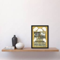 Artery8 Pierre Puvis De Chavannes A Sketch Vintage Framed Wall Art Print Reed in Yellow - Size: A4 - thumbnail 4