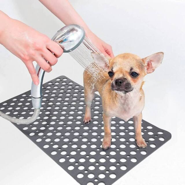 KORVIXA Non Slip Bath Mat Bathtub in Grey - image 1