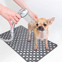 KORVIXA Non Slip Bath Mat Bathtub in Grey - thumbnail 1