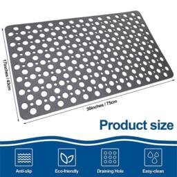 KORVIXA Non Slip Bath Mat Bathtub in Grey - thumbnail 2