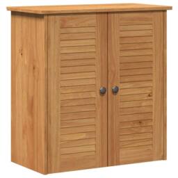 Berkfield Home Compact Bathroom Furniture Set with Shelf with Storage with Door in Brown - thumbnail 5