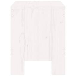 Berkfield Home Garden Stools 2 pcs White 40x36x45 cm Solid Wood Pine - Size: 40 x 36 x 45 cm - thumbnail 5