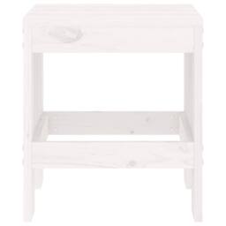 Berkfield Home Garden Stools 2 pcs White 40x36x45 cm Solid Wood Pine - Size: 40 x 36 x 45 cm - thumbnail 4