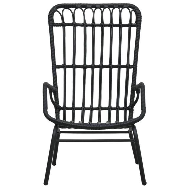 Berkfield Home Garden Chair Poly Rattan Black - image 1