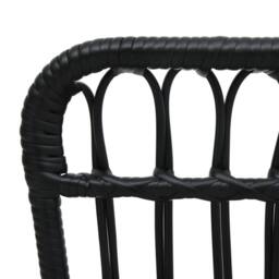 Berkfield Home Garden Chair Poly Rattan Black - thumbnail 5