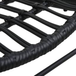 Berkfield Home Garden Chair Poly Rattan Black - thumbnail 6