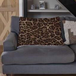 Benjamin Tate Design Leopard Print Blanket in Natural - Size: 120 cm x 150 cm - thumbnail 2