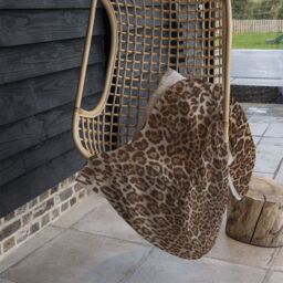 Benjamin Tate Design Leopard Print Blanket in Natural - Size: 120 cm x 150 cm - thumbnail 4