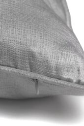 Fusion 'Strata' Luxe Velvet Filled Cushion in Silver - Size: 43 cm x 43 cm - thumbnail 2