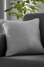 Fusion 'Strata' Luxe Velvet Filled Cushion in Silver - Size: 43 cm x 43 cm - thumbnail 1
