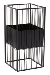 Orsina Black Floor Standing Planter, Robust Constructed Large Flower Pot For Garden, Lightweight Flower Pot - thumbnail 2