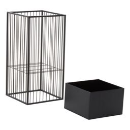 Orsina Black Floor Standing Planter, Robust Constructed Large Flower Pot For Garden, Lightweight Flower Pot - thumbnail 3