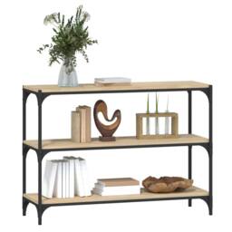 Berkfield Home Charming Book Cabinet Sonoma Oak 100x33x70.5 cm Engineered Wood a in Brown - thumbnail 4