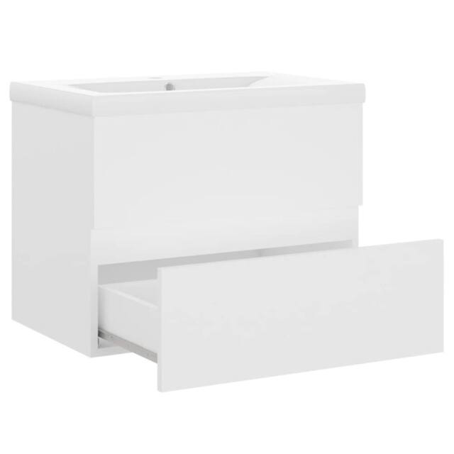 Berkfield Home Sink Cabinet with Built-in Basin White Engineered Wood - image 1