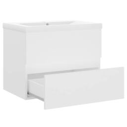 Berkfield Home Sink Cabinet with Built-in Basin White Engineered Wood - thumbnail 1