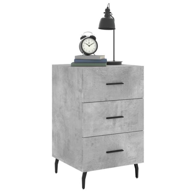 Berkfield Home Modern Bedside Cabinet Concrete Grey 40x40x66 cm Engineered Wood - Size: 40 x 40 x 66 cm - image 1