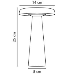 Nordlux Modern Outdoor Table Battery Light Brass Metal Intergrated LED 3-Level Dimming - Battery, IP54 in Brown - thumbnail 8