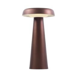 Nordlux Arcello Outdoor Portable Table Lamp Gold Metal Livingroom LED IP54 in Brown