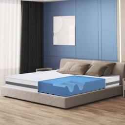 The White Stone Mattress with Antibacterial Waterfoam, 20 cm Height in White - Size: Small Single - thumbnail 7