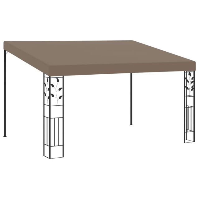 Berkfield Home Wall-mounted Gazebo 4x3x2.5 m Taupe in Beige - image 1