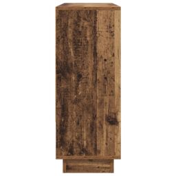 Berkfield Home Sideboard with Shelf with Door Old wood 97 x 29 x 75 cm Engineered wood in Brown - thumbnail 7