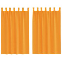 Berkfield Home Voile Curtains with Loops 2 pcs Orange 140x175 cm - thumbnail 2