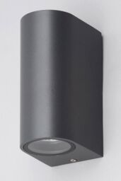 BHS Lighting Smithe Outdoor Up & Down Wall Light in Black - thumbnail 2