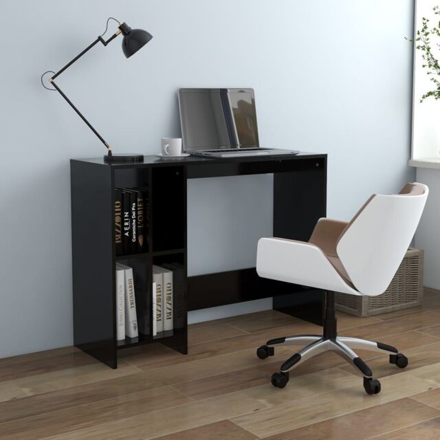 Berkfield Home Notebook Desk Black 102.5x35x75 cm Engineered Wood - image 1