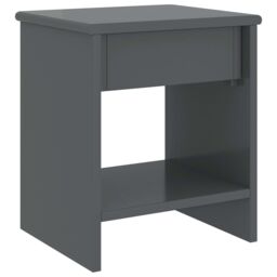 Berkfield Home Bedside Cabinet Dark Grey 35x30x40 cm Solid Pinewood - Size: 35 x 30 x 40 cm - thumbnail 4