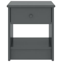 Berkfield Home Bedside Cabinet Dark Grey 35x30x40 cm Solid Pinewood - Size: 35 x 30 x 40 cm - thumbnail 2