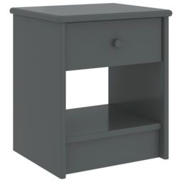 Berkfield Home Bedside Cabinet Dark Grey 35x30x40 cm Solid Pinewood - Size: 35 x 30 x 40 cm - thumbnail 1