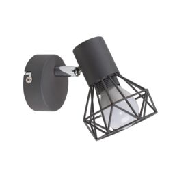 ValueLights Angus Single Grey Indoor Wall Light - thumbnail 2