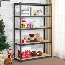 Kelvenix 180cm x 120cm x 45cm 5-Tier Garage Shelving Unit Heavy Duty in Black - Size: 0.6m2 - thumbnail 2
