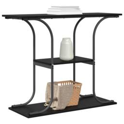 Berkfield Home Modern Console Table Black oak 101 x 35 x 80.5 cm Engineered wood - thumbnail 1