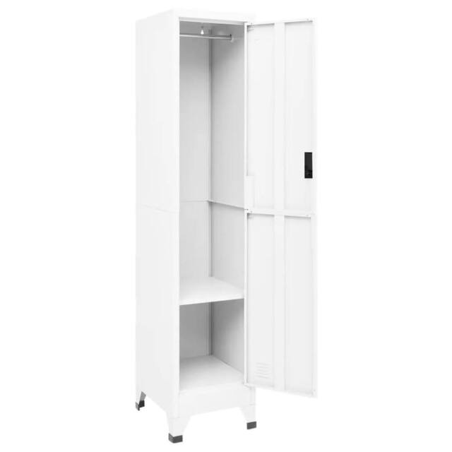 Berkfield Home Locker Cabinet White 38x45x180 cm Steel - Size: 38 x 45 x 180 cm - image 1