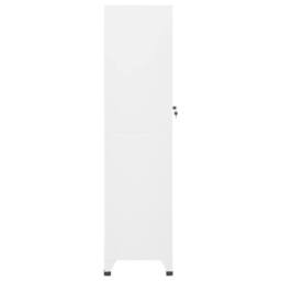 Berkfield Home Locker Cabinet White 38x45x180 cm Steel - Size: 38 x 45 x 180 cm - thumbnail 5