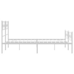 Berkfield Home Metal Bed Frame with Headboard & Footboard White 5FT King Size - thumbnail 6