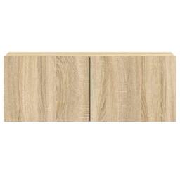 Berkfield Home Sturdy 5 Piece TV Cabinet Set Sonoma Oak Engineered Wood in Light Oak - thumbnail 6
