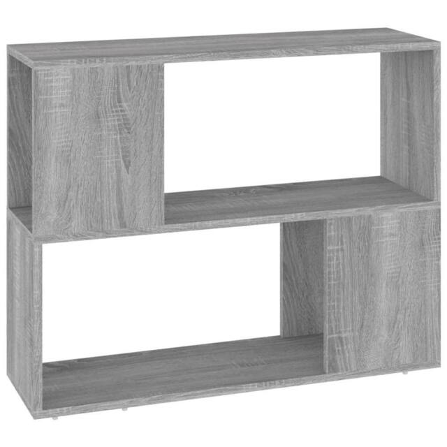 Berkfield Home Book Cabinet/Room Divider Grey Sonoma 80x24x63 cm - Size: 80 x 24 x 63 cm - image 1
