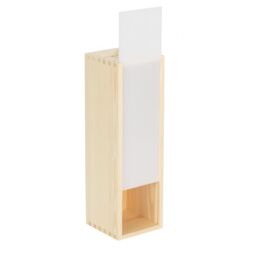 Red Hamper Single Bottle Wooden Box With Clear Acrylic Sliding Lid in Brown