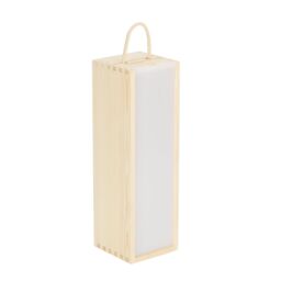 Red Hamper Single Bottle Wooden Box With Clear Acrylic Sliding Lid in Brown - thumbnail 2