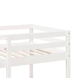 Berkfield Home Loft Bed Frame without Mattress White 80x200cm Solid Wood Pine - Size: 80x200 cm - thumbnail 8