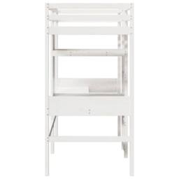 Berkfield Home Loft Bed Frame without Mattress White 80x200cm Solid Wood Pine - Size: 80x200 cm - thumbnail 6