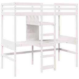 Berkfield Home Loft Bed Frame without Mattress White 80x200cm Solid Wood Pine - Size: 80x200 cm - thumbnail 1