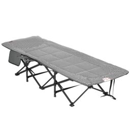 OUTSUNNY Camping Bed w/ Carry Bag, Magazine Bag & Cup Holder in Black - thumbnail 2