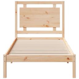 Berkfield Home Extra Long Bed Frame without Mattress¬†100x220 cm Solid Wood in Light Brown - Size: 100x220 cm - thumbnail 4