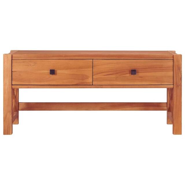 Berkfield Home TV Cabinet 100x40x45 cm Teak Wood in Brown - Size: 100 x 40 x 45 cm - image 1